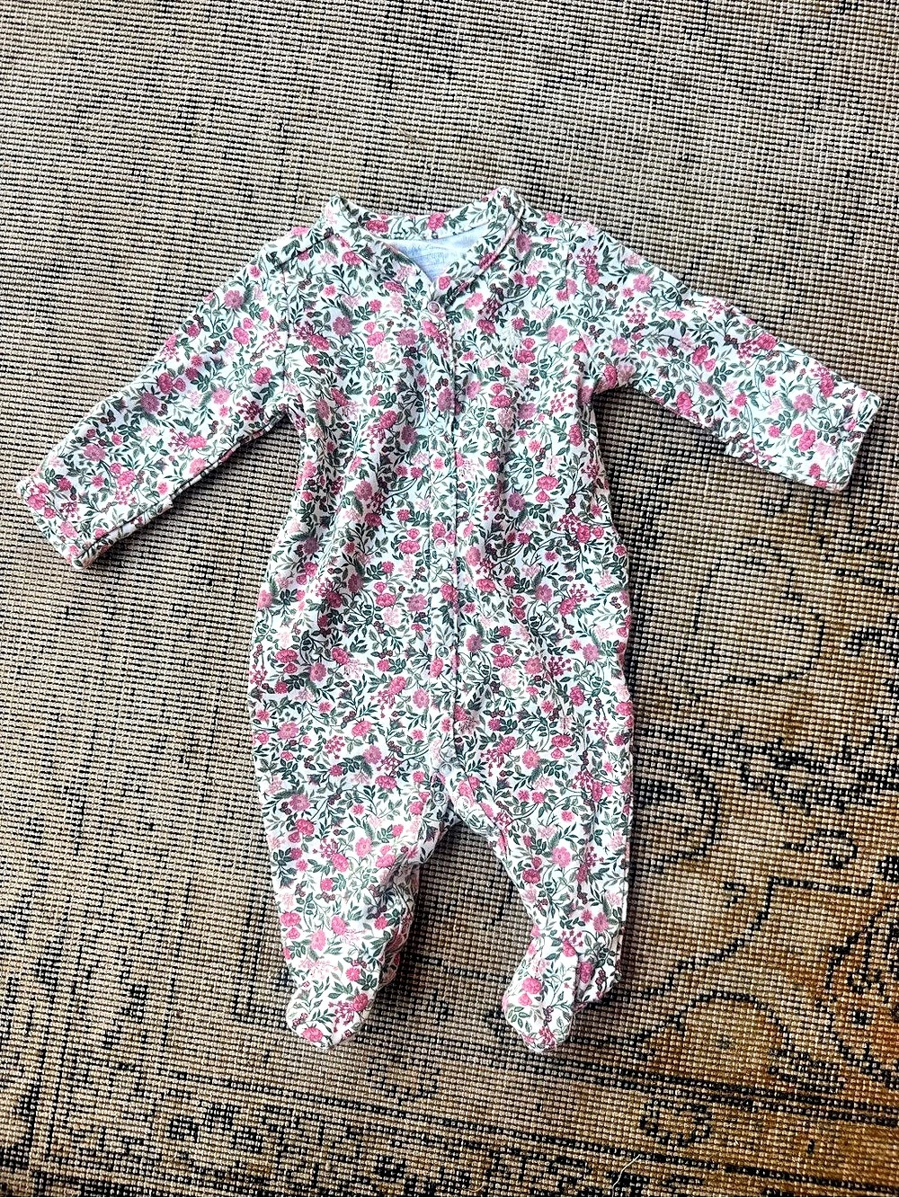 Ralph Lauren Newborn Floral Cotton Footed Coverall